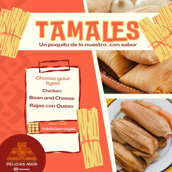 Post de Instagram Negocio de Tamales MenuI? FotograI?fico Naranja